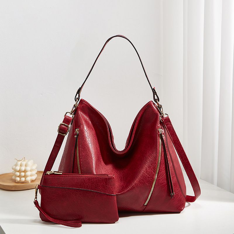 Borsa a tracolla minimalista per lavoro, grande capacità, versatile, in morbida pelle, per madre e figlia, da donna_voghion.com