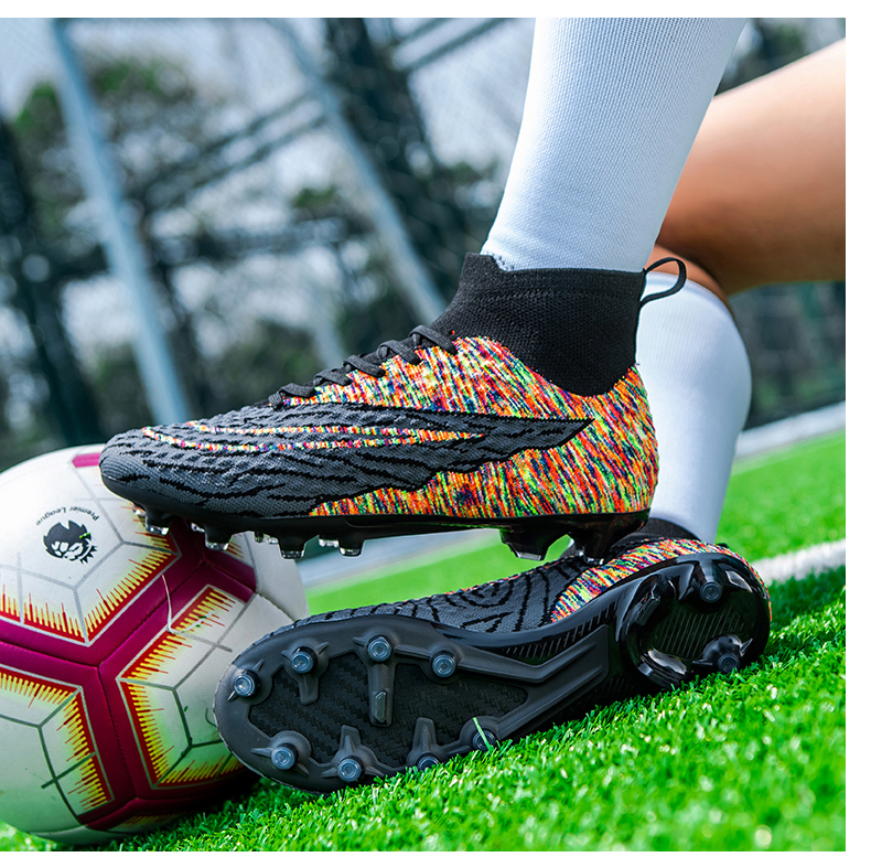 Vīriešu futbola apavi iekštelpu sportam, treniņu apavi, profesionāli apavi, neslīdoši, futzāla lidojoši, austi TF/FG apavi._voghion.com