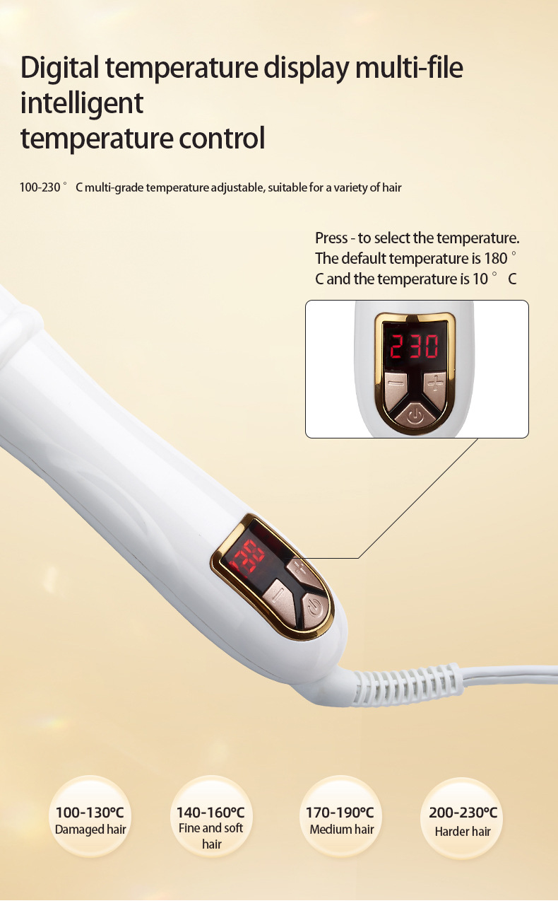 fully automatic rotating electric curling iron automatic curling iron large curling iron large wave curling hair_voghion.com