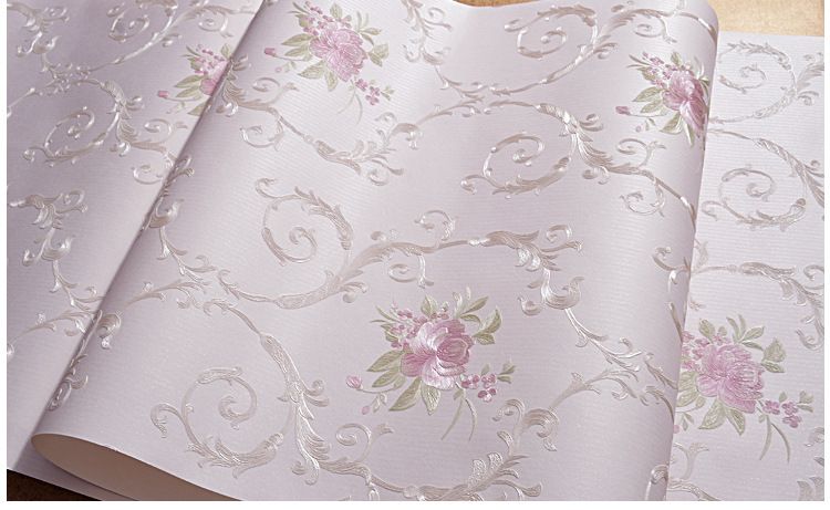 Papel de parede unissex autoadesivo quarto rolo grande adesivos instantâneos 3d fino relevo estilo pastoral grande flor papel de parede autoadesivo_voghion.com