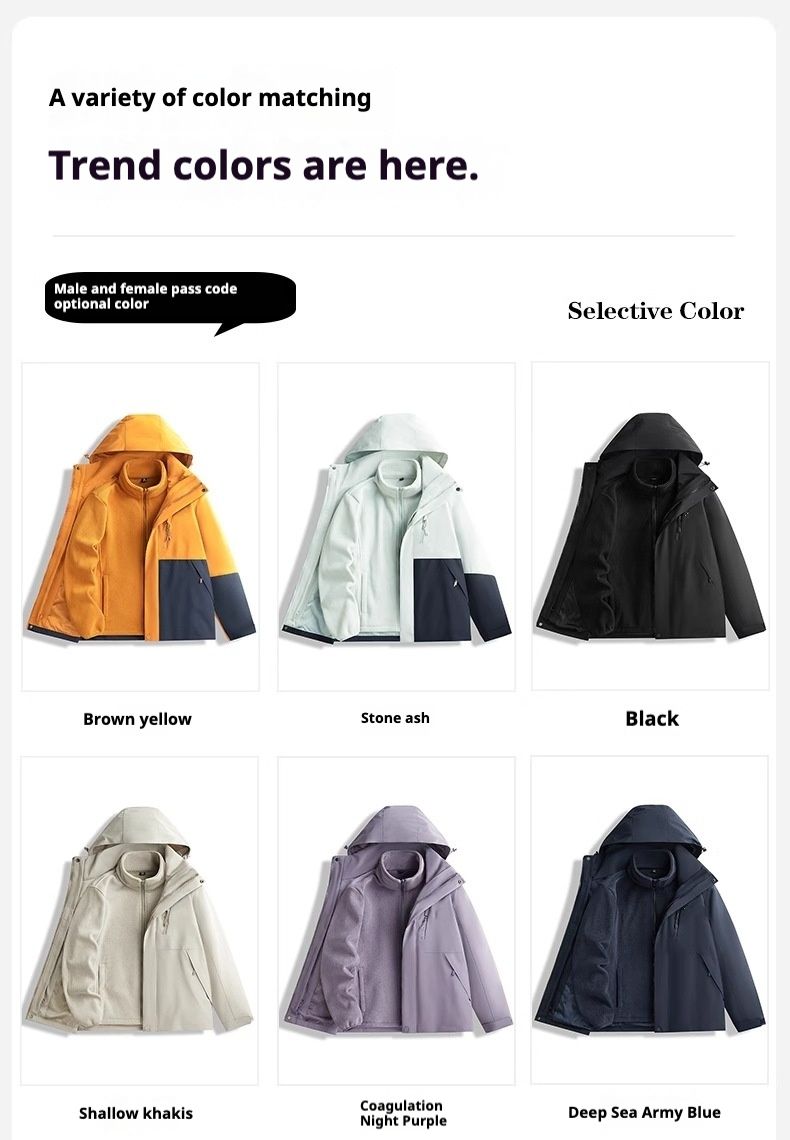 JEPE Women's 3-In-1 Down 2025 New Spring And Autumn Winter Waterproof Thick Coat For Men_voghion.com