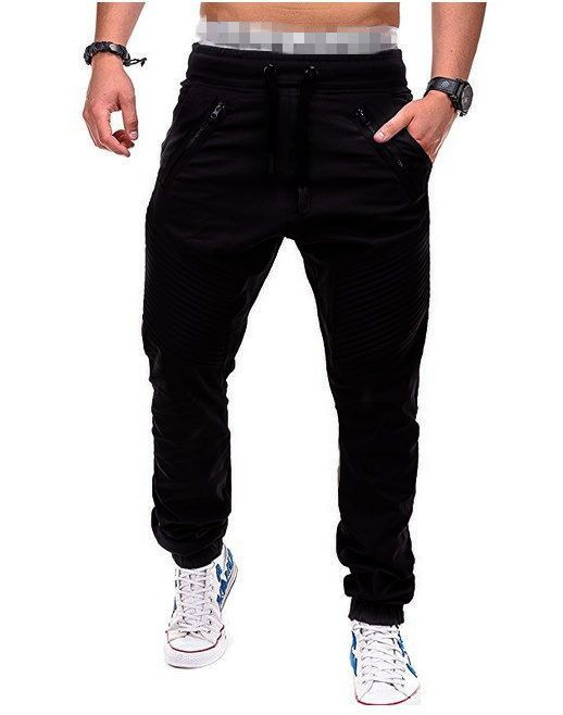Pantaloni da salotto elasticizzati allacciati alla moda casual da uomo_voghion.com