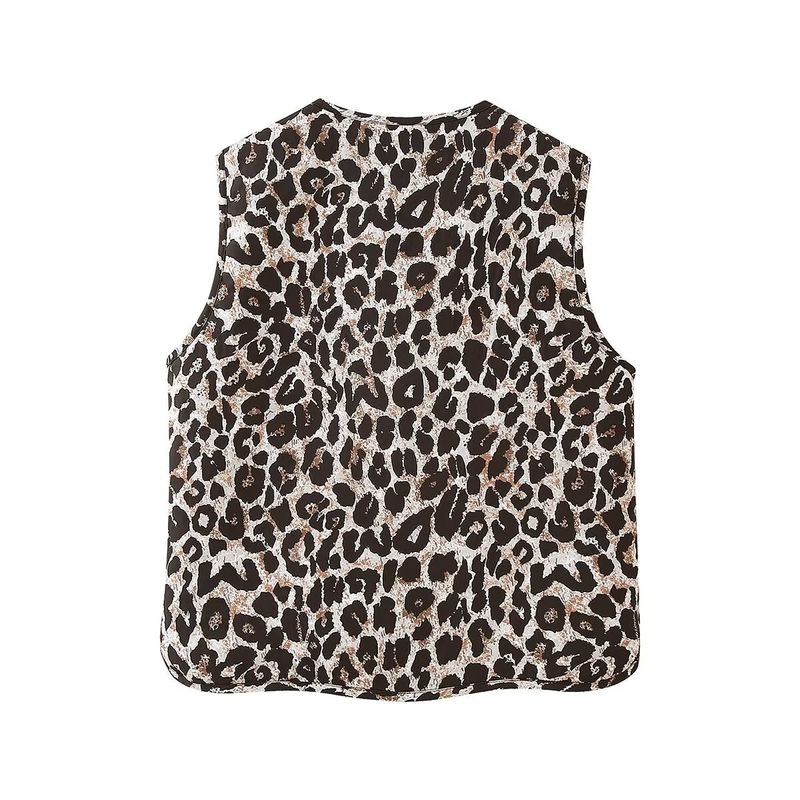 Gilet da donna con lacci modello animale alla moda slim fit primavera 2024 D16104_voghion.com
