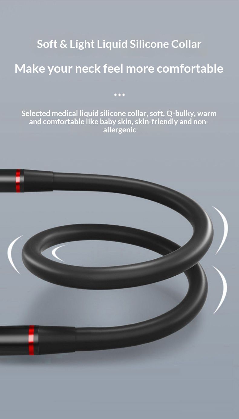 Słuchawki douszne NeoGear z silikonową opaską na szyję, podwójne słuchawki do biegania, długa żywotność baterii, muzyka, połączenia, inteligentny Bluetooth_voghion.com