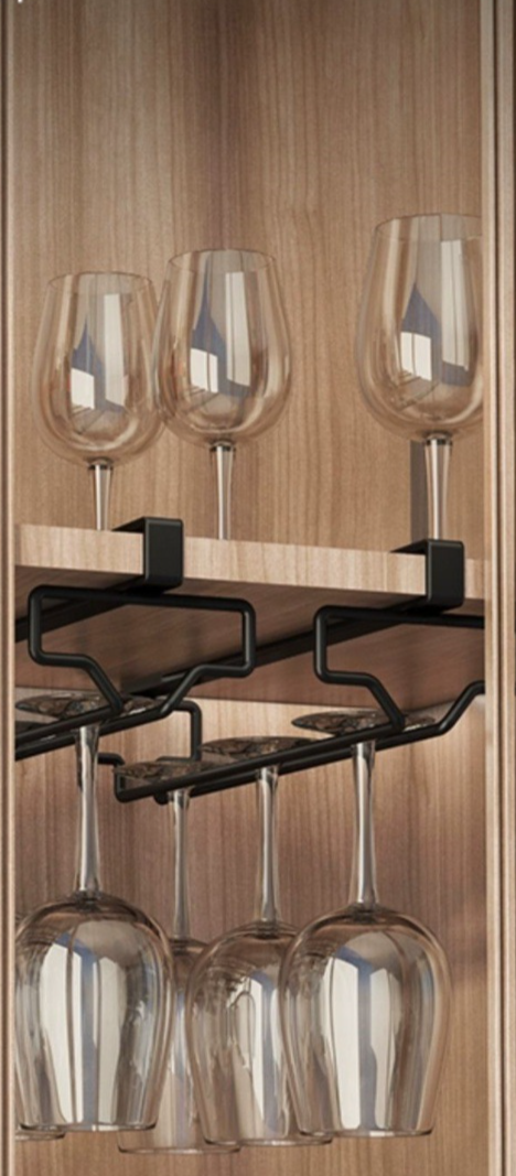 Armoire à vin inversée sans perçage, étagère de rangement en verre haut de gamme, luminaire suspendu pour la maison, pièce décorative de luxe_voghion.com