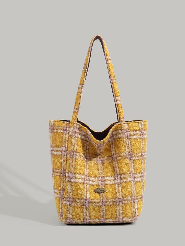 Sac à main double face en peluche pour maman, grande capacité, automne-hiver 2025, nouvelle version coréenne_voghion.com