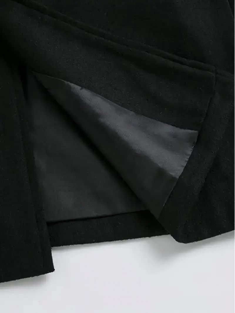 Elegant Slim-Fit Wool-Blend Trench Coat – Stylish Mid-Length Overcoat For Men & Women (Light Gray, Black, Dark Gray, Khaki)_voghion.com