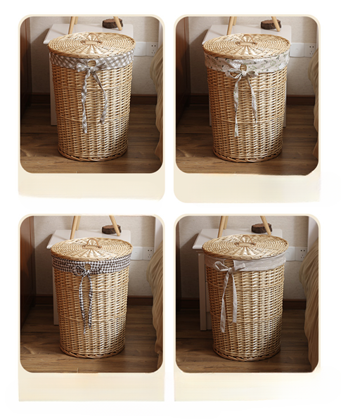 Rattan Weide gewebt Schmutzkorb Chun Jia Home Kleidung Aufbewahrungskorb Spielzeug Organizer Box_voghion.com