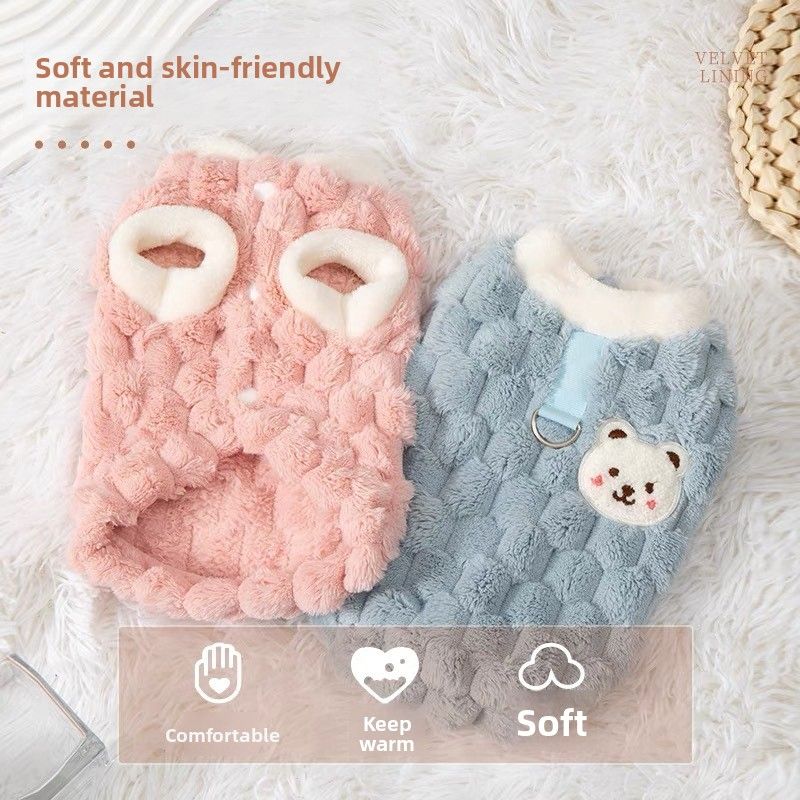 Cute Autumn And Winter Can Lead Pets, Dogs, Cats, Clothes To Keep Warm In Winter, Scarab Fleece Vest To Keep Warm_voghion.com