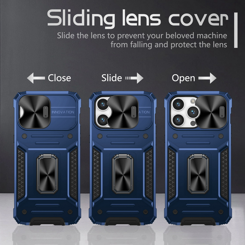 Verwijderbare Push-Pull Camera Beschermhoes Voor iPhone 15 Pro Max 14 Plus 14 Pro 13 Pro Max 12 metalen Ring Gesp Auto_voghion.com