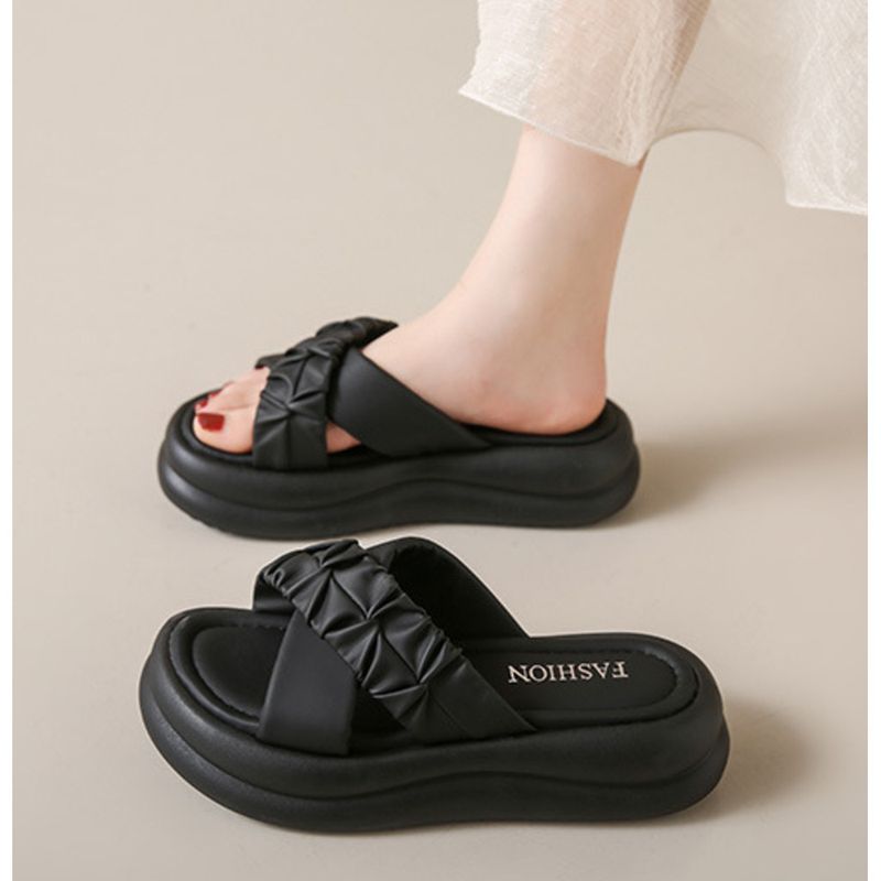 Γυναικεία σανδάλια με χοντρή σόλα και ανυψωτικά, καλοκαίρι 2024, μοντέρνα σανδάλια Fairy Wind, με πλατφόρμες δύο τεμαχίων, μικρές_voghion.com