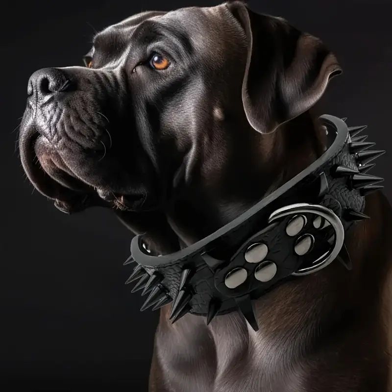 Rivet Large Bulldog Domineering Collar Anti-Bite Bully Dog Supplies Pet_voghion.com