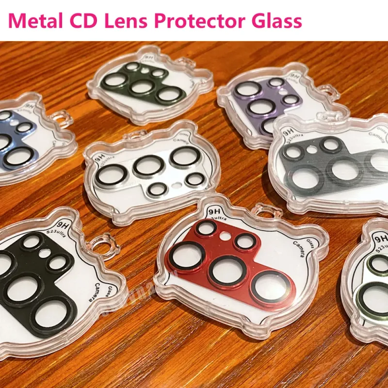 For Samsung Galaxy S23 Ultra Glitter Glowing Metal Camera Lens Glass Dazzling Color Noctilucent Cam Protector Cover_voghion.com