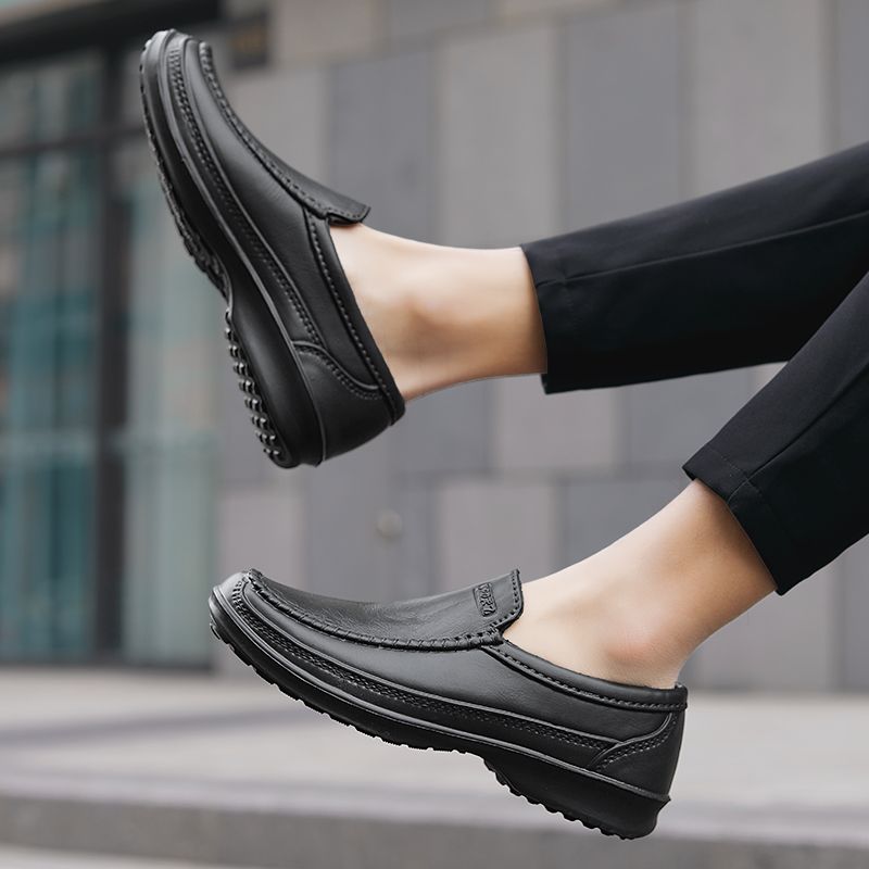 Cuisine homme mode Chef chaussures de travail antidérapant imperméable baskets mocassins livraison gratuite en cuir hommes chaussures de travail_voghion.com