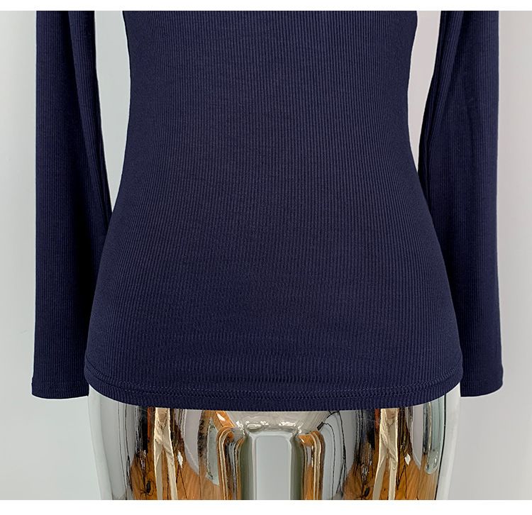 Nuovo stile coreano primavera estate temperamento puro desiderio di mostrare la figura colletto semiaperto stretto e comodo_voghion.com