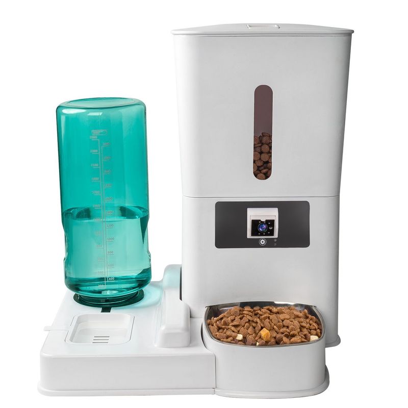 Automatischer, zeitgesteuerter und mengenmäßiger WLAN-Fernfutterautomat für Katzen und Hunde_voghion.com