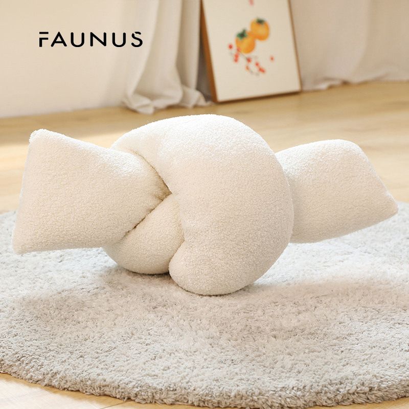 Coussin décoratif en peluche douce motif lune et boule (motif abstrait moderne, idéal pour un canapé-lit, un cadeau, une décoration d'intérieur, en velours)_voghion.com