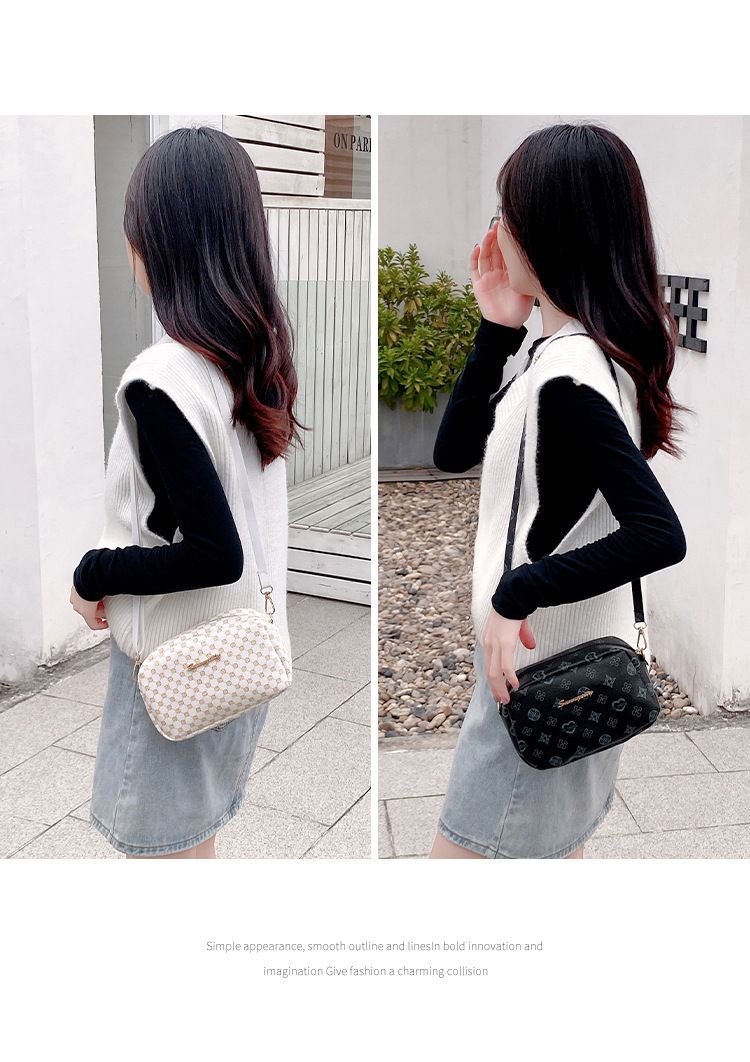 Borsa da donna con tracolla e stampa per fotocamera, borsa a tracolla e portamonete_voghion.com