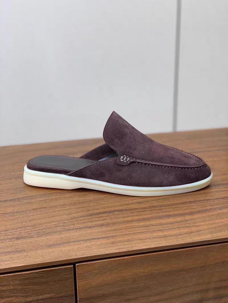 Summer Slow Walking New Closed-Toe Flat Half Slippers Men's Slip-On Shoes Large Size_voghion.com