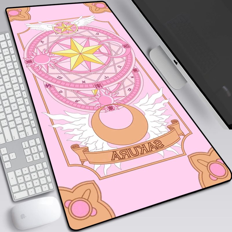 Unbeatable Quality Little Wolf Kinomoto The Clow Array Magic Card Young Adult Sakura Mouse Non Slip Anime Office Class Desk Pad_voghion.com