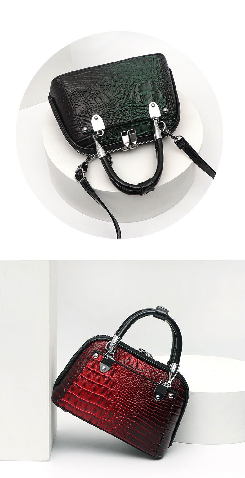Bag 2024 European and American new crocodile pattern shell bag trendy fashion single shoulder oblique span portable fashion women's bag_voghion.com