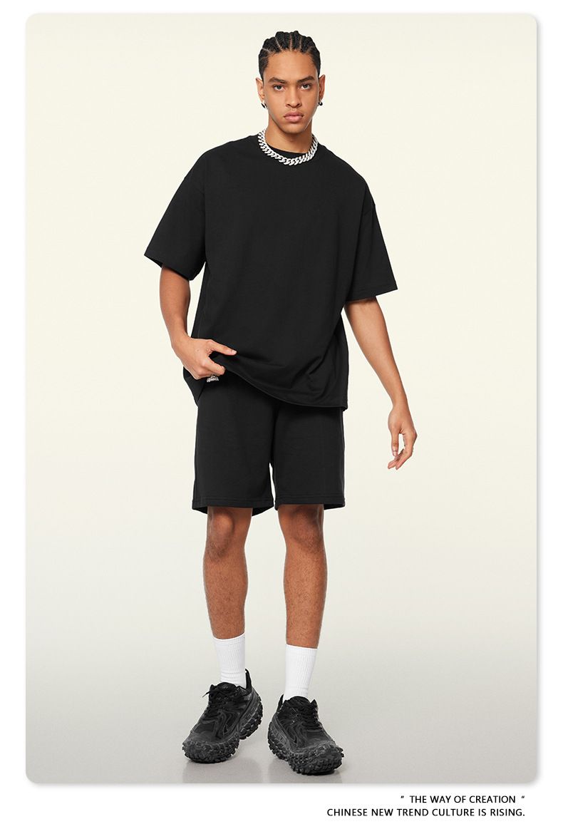 Herren 2024 Frühjahr und Sommer 280G Basic-Shorts, lockere Fünf-Punkt-Hosen der Jugendtrendmarke, Sommer-Herren-Shorts_voghion.com