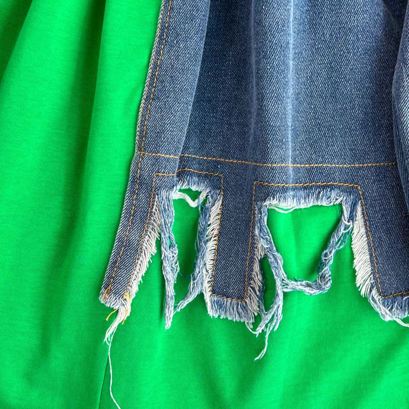 Abbigliamento da donna vita temperamento con cintura in tinta unita in denim abito casual di media lunghezza T_voghion.com