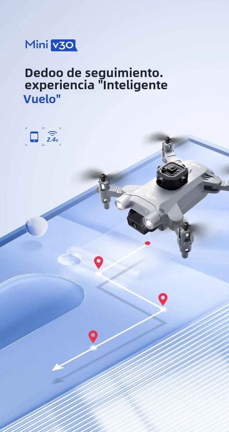Mini drone 4DRC V30 avec caméra HD 4K/1080p, WiFi, évitement d'obstacles, quadricoptère pliable, hélicoptère radiocommandé, petit jouet._voghion.com