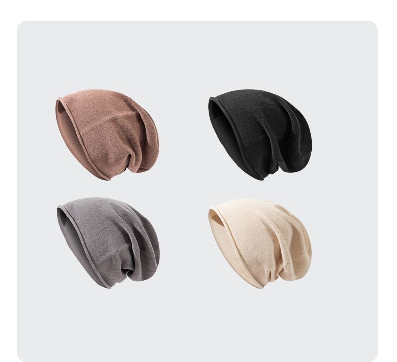 Cappello versatile e ampio, con ampia circonferenza della testa, stile retrò, lavorato a maglia, autunno e inverno, sottile, cappello freddo, cappello da confinamento, cappello Baotou_voghion.com