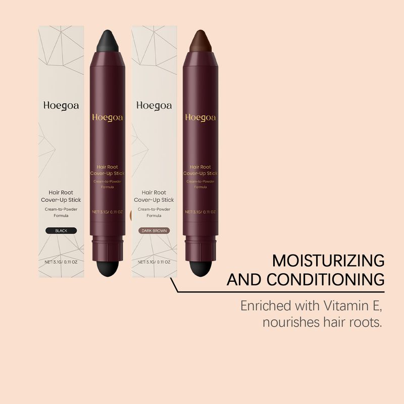HOEGOA Pflanzenextrakt Haarwurzel Tägliche Pflege Natürlicher Haaransatz-Concealer Modischer tragbarer Farbfüllstift_voghion.com