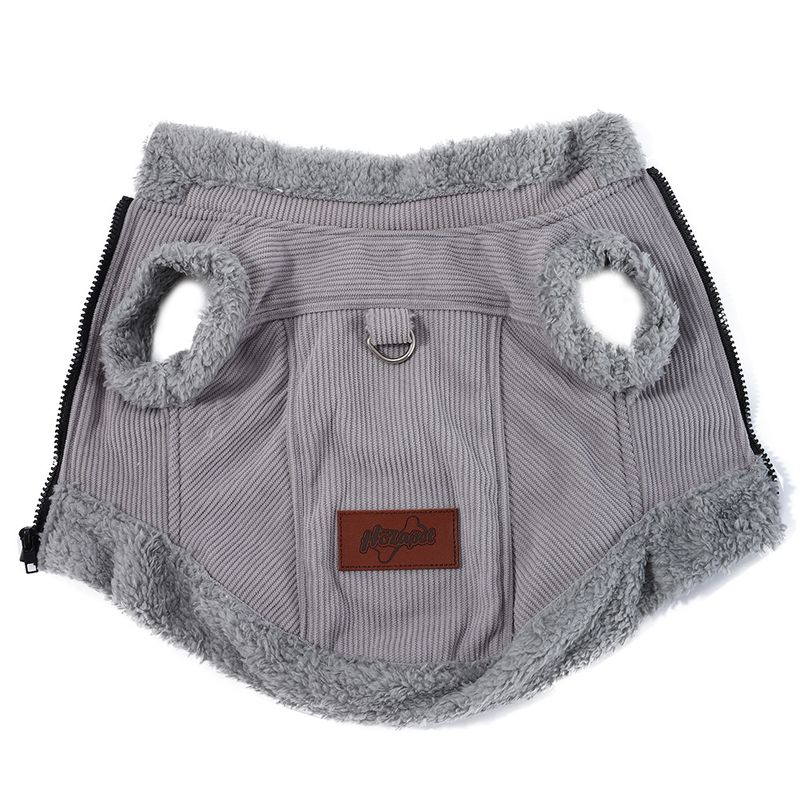 Hundehemd Herbst Winter Leashable Verdickte Katze Warme Pudel Pommerschen Teddy Weste Kleidung_voghion.com