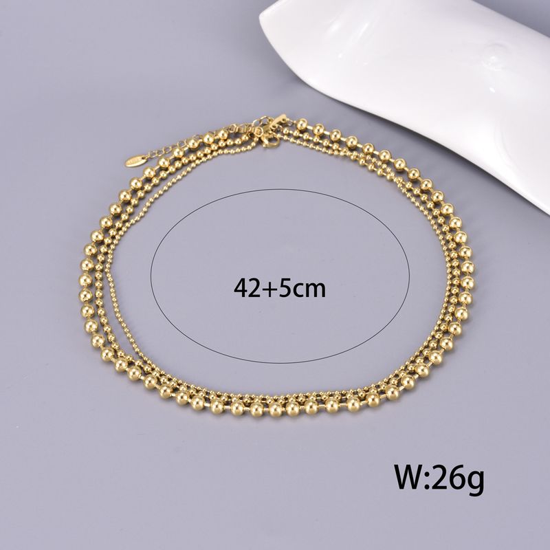 L19 Cuban Gold-Plated Heavy Multi-Layer Sweater Chain Necklace Titanium Steel Gold Plating_voghion.com