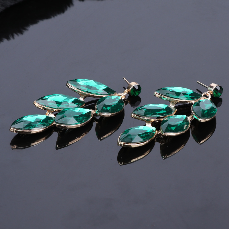 Fashion Wedding Jewelry Shining Shaped Necklace Earrings set with Rhinestones Charm Crystal Bridal Party Jewelry Sets_voghion.com