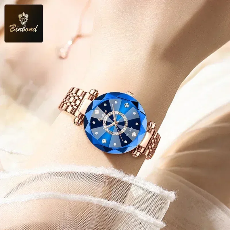 Sapphire State Damenuhren – Luxuriöse Armbanduhren aus Edelstahl mit grünem Quarzwerk_voghion.com