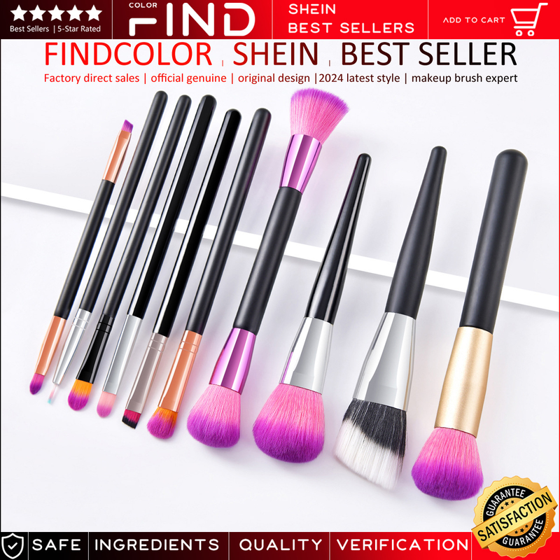 10 pcs new black makeup brushes, professional makeup set, eye shadow brushes, factory direct sales FINDCOLOR_voghion.com