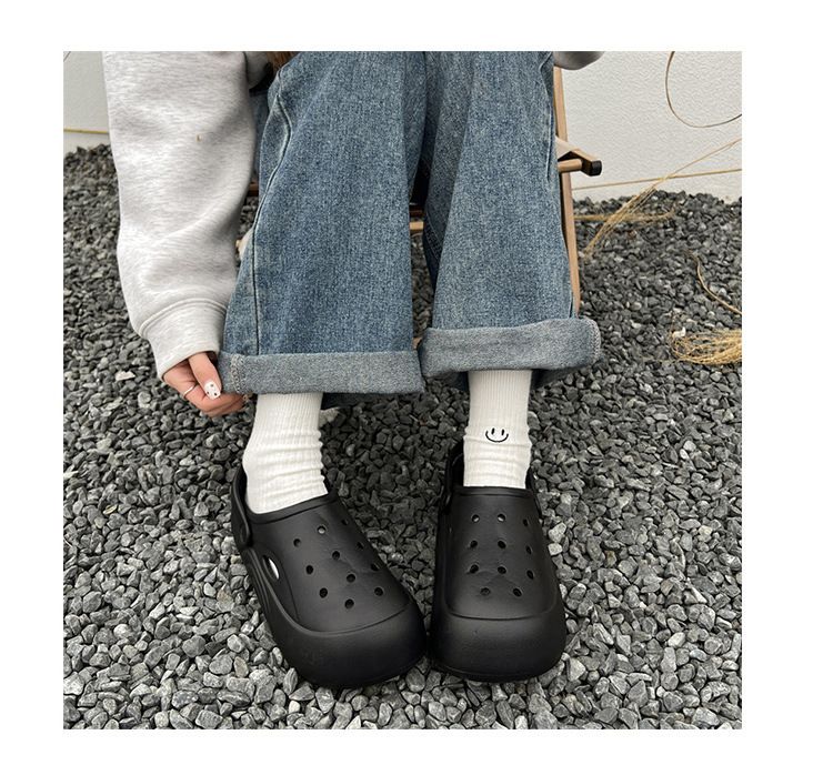 4CM Platform Clogs For Women, Non-Slip Beach Sandals With 500+ Airflow Holes, Arch Support Quick-Dry Slides For Travel/Home_voghion.com