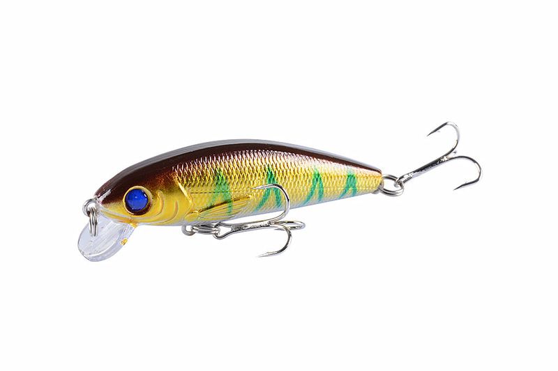 Isca flutuante para peixinhos de 10 cores - isca rígida realista para pesca de robalo e lúcio - iscas de superfície de plástico ABS para água doce e salgada_voghion.com