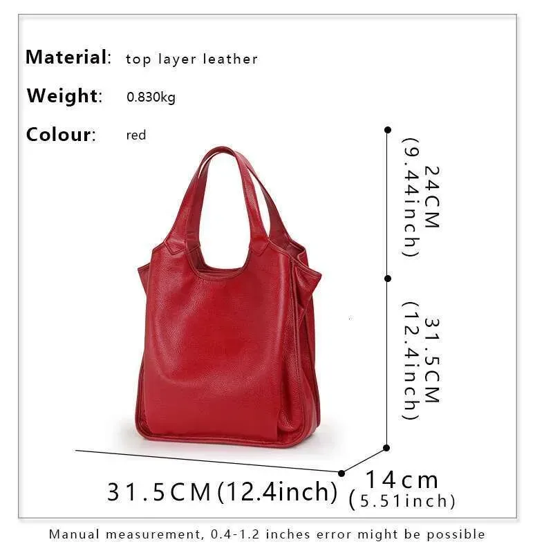 High Quality Designer Bags Top Layer Cowhide Large Capacity Shoulder Spring And Summer New Fashionable Soft Leather Tote_voghion.com