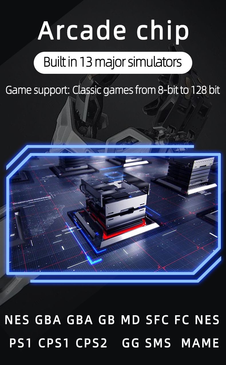 Mech-Spielkonsole für Kinder – 8 GB Dual-Player-Handheld im PSP-Stil mit über 500 klassischen FC-/Arcade-Spielen_voghion.com