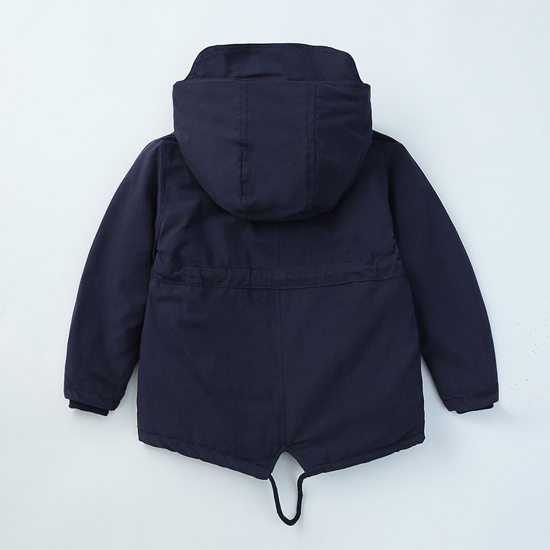 New Boys' Coat Autumn And Winter Children's Clothing Children's Plush Thick Warm Cotton Windbreaker One Piece Drop Shipping_voghion.com