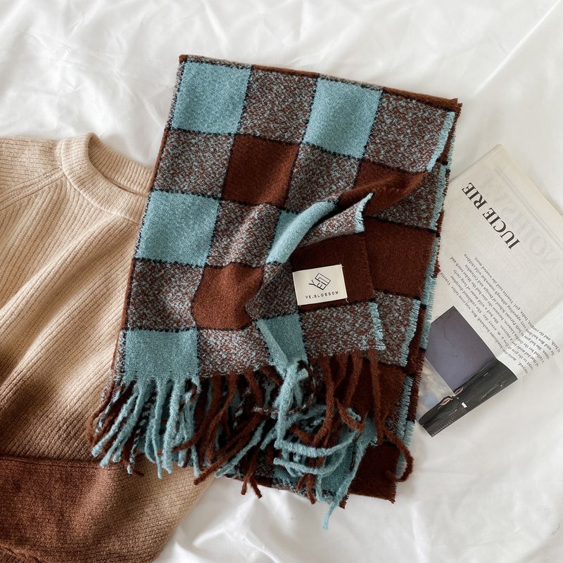 Sciarpe alla moda europee e americane, scialli con frange caldi, leggeri, di lusso e di alta qualità per donne autunnali e invernali, classici grandi quadrati in imitazione cashmere_voghion.com