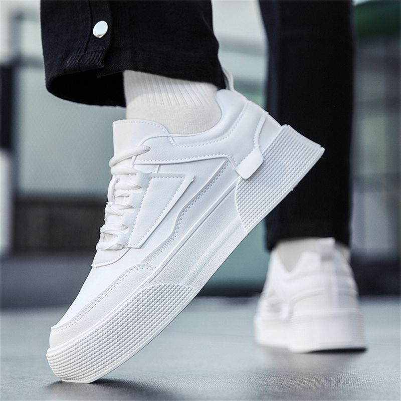 Men's Casual High-Top Sneakers With Lace-Up Design, Breathable PU Upper & Durable Rubber Sole For Running, Walking & Daily Wear (Sizes 39-48)_voghion.com