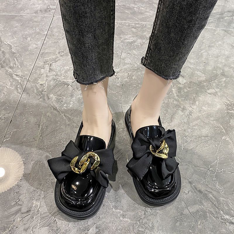 Pantofi de damă din piele, stil britanic, albi, cu talpă moale, stil francez, mocasini, pantofi de vară pentru femei_voghion.com