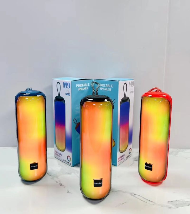 The new M9 bluetooth speaker user outside the dazzling subwoofer wireless mini portable card speaker loud volume_voghion.com