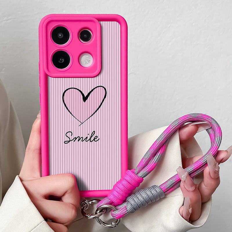 Liefde Hart Polsketting Lanyard Case Voor Xiaomi 14T 13T 15 Pro Poco f6 m6 C75 Redmi 14C Note 14 Pro Plus Hang Strap Telefoonhoesje_voghion.com