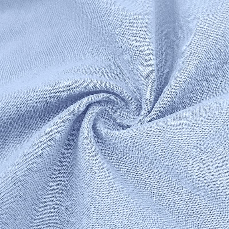 Camicia da spiaggia a maniche lunghe, semplice, traspirante, in lino, casual e ampia, da uomo, stile hawaiano, stile transfrontaliero americano._voghion.com