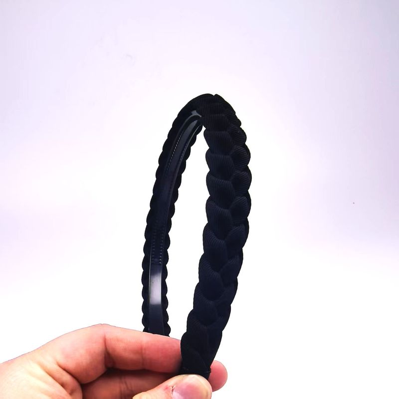 Fascia per capelli intrecciata antiscivolo di alta qualità con denti, elegante accessorio per capelli versatile, alla moda e intrecciata a mano._voghion.com