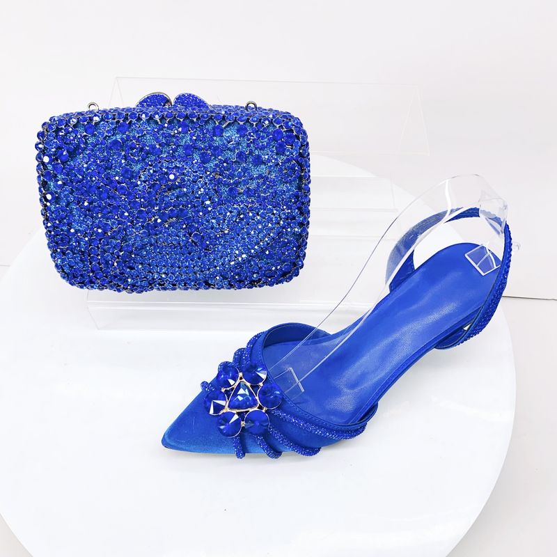 Pointed High Heels Women's Shoes With Stiletto Heels And Rhinestones, Wedding Party Sandals And Bag_voghion.com