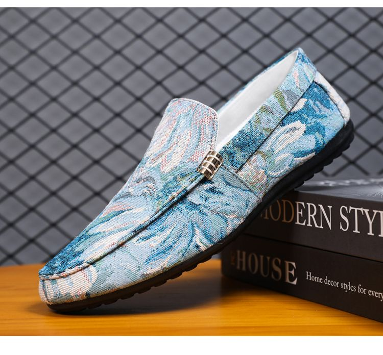 Lente heren One Step, Douban Koreaanse editie, trendy veelzijdige stoffen vrijetijdsschoenen met zachte zool, nieuwe stijl voor luie mannen_voghion.com