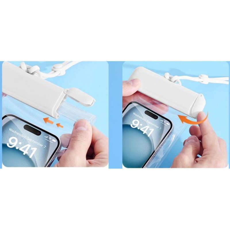 Móvil con pantalla táctil para capturar imágenes de ciclistas nadando, resistente a la lluvia y a la deriva, bolsa sellada para buceo, funda impermeable para teléfono._voghion.com